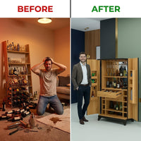 Novare Elite Bar Cabinet — Before & After