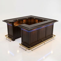 Orion Luxe LED Mahogany Home Bar — Studio Shot