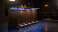 Orion Luxe LED Mahogany Home Bar — Lifestyle