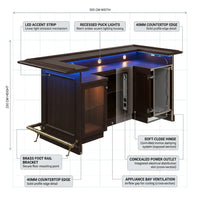 Orion Luxe LED Mahogany Home Bar — How It Works