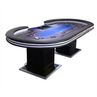 Professional Poker Table Built for Serious Play, 10 Player Capacity, Built-in Dealer Position, Steel Frame