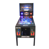Pinball Machine Built for Premium Gaming, Licensed Jurassic Park, LED Playfield, Digital Backbox Display