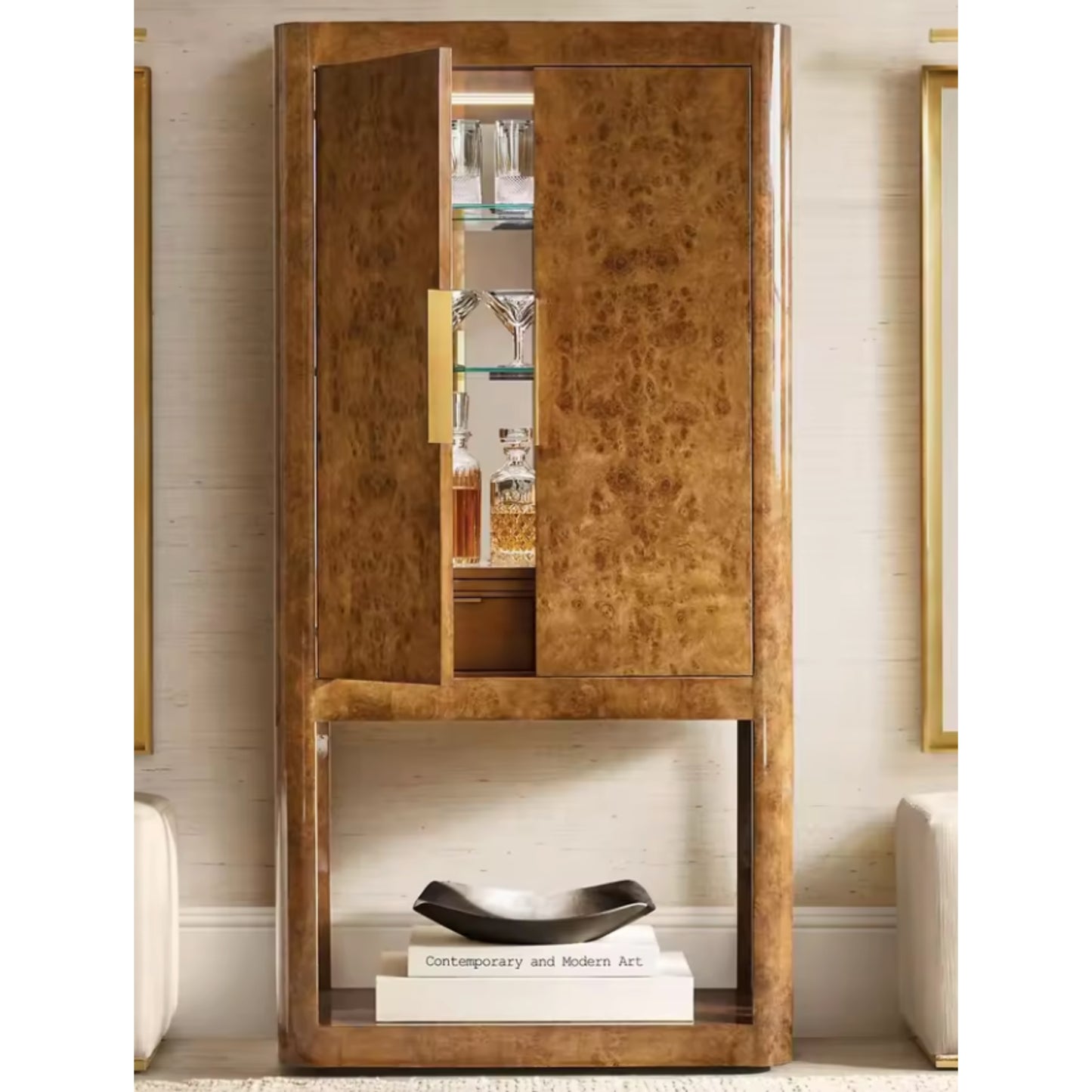 Aureum Luxe Marble Bar Cabinet